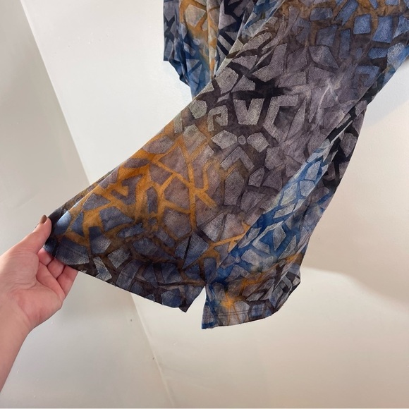 Lenor Romano Pebble Jacquard Clip Tie Dye Crew Tee Mens Size XL - Picture 5 of 8